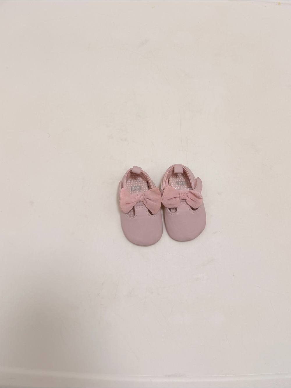 Carter's Pale Pink Bow Accent Baby Mary Jane Shoes